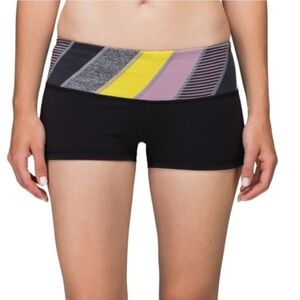 Lululemon Black Shorts with Multicolor Waistband